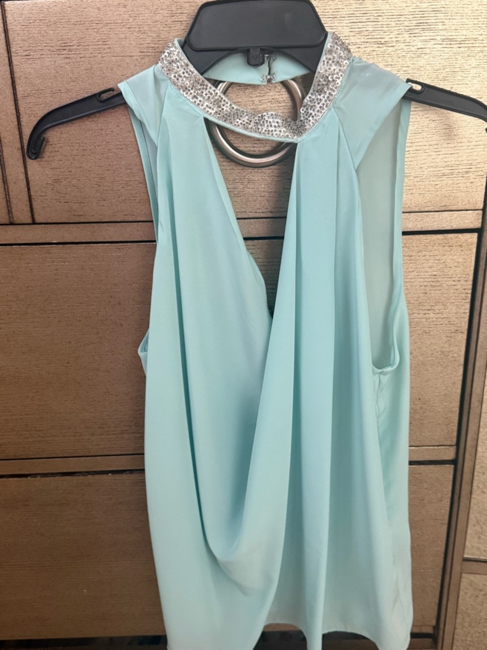 Robbi & Nikki Mint Sleeveless Halter Top